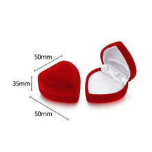 Load image into Gallery viewer, 1pcs Velvet Ring Box Stud Earring Rings Holder Case Jewelry Display Box Engagement Wedding Valentine's Day Gift Packaging Box
