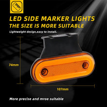 Load image into Gallery viewer, 1x 12V 24V Led Side Marker Light with Bracket Truck Clearance Lamp Tail Light Trailer Tractor Lorry Warning Parking Lamp
