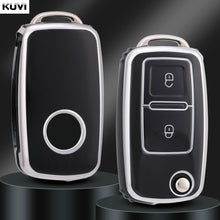 Load image into Gallery viewer, 2 3 Buttons TPU Car Key Case Cover Shell Fob For MK4 Bora Golf 4 5 6 Jetta Passat Polo Bora Touran Skoda Seat
