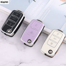 Load image into Gallery viewer, 2 3 Buttons TPU Car Key Case Cover Shell Fob For MK4 Bora Golf 4 5 6 Jetta Passat Polo Bora Touran Skoda Seat
