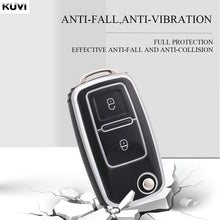 Load image into Gallery viewer, 2 3 Buttons TPU Car Key Case Cover Shell Fob For MK4 Bora Golf 4 5 6 Jetta Passat Polo Bora Touran Skoda Seat
