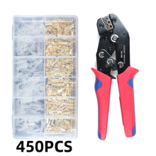 Load image into Gallery viewer, 2.8/4.8/6.3mm universal spring plug wire crimped crimping hand tool connection Terminals Electrical Insulated Assortment SN-48B

