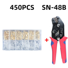 Load image into Gallery viewer, 2.8/4.8/6.3mm universal spring plug wire crimped crimping hand tool connection Terminals Electrical Insulated Assortment SN-48B
