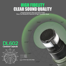 Load image into Gallery viewer, 2 Channel Wireless Microphone UHF Dual Handheld Dynamic Karaoke Mic System 60m for Stage Church Party School PA Speaker Meeting
