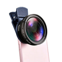 Load image into Gallery viewer, 2 In 1 Mobile Phone Lens 0.45x Super Wide Angle 12.5x Macro HD Camera Lens For iPhone 13 Huawei Xiaomi Samsung Universal Clip
