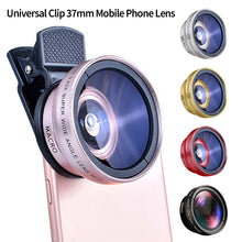 Load image into Gallery viewer, 2 In 1 Super Wide Angle Lens Mobile Phone Macro HD Camera Lens For iphone 13 12 11 8 XS Huawei Xiaomi Samsung Macro Fisheye Lens
