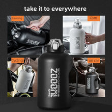 Load image into Gallery viewer, 2 Liter Water Bottle Stainless Steel Portable Straw Thermos Bottle Outdoor Sports gym Vacuum Water Flask Thermal Insulated Cup
