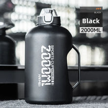 Load image into Gallery viewer, 2 Liter Water Bottle Stainless Steel Portable Straw Thermos Bottle Outdoor Sports gym Vacuum Water Flask Thermal Insulated Cup
