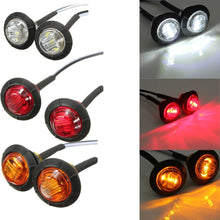 Load image into Gallery viewer, 2 Pcs 3/4 Inch Mount LED Rear Side Marker Indicator Lights for Trucks, Traile ,Cab Marker, Boats 12V 24V RED GREEN YELLOW BLUE
