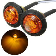 Load image into Gallery viewer, 2 Pcs 3/4 Inch Mount LED Rear Side Marker Indicator Lights for Trucks, Traile ,Cab Marker, Boats 12V 24V RED GREEN YELLOW BLUE
