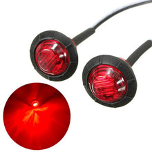 Load image into Gallery viewer, 2 Pcs 3/4 Inch Mount LED Rear Side Marker Indicator Lights for Trucks, Traile ,Cab Marker, Boats 12V 24V RED GREEN YELLOW BLUE
