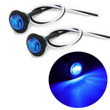 Load image into Gallery viewer, 2 Pcs 3/4 Inch Mount LED Rear Side Marker Indicator Lights for Trucks, Traile ,Cab Marker, Boats 12V 24V RED GREEN YELLOW BLUE
