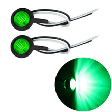 Load image into Gallery viewer, 2 Pcs 3/4 Inch Mount LED Rear Side Marker Indicator Lights for Trucks, Traile ,Cab Marker, Boats 12V 24V RED GREEN YELLOW BLUE
