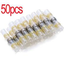 Load image into Gallery viewer, 200/100/50Pcs Waterproof Solder Seal Heat Connector Shrink Butt Connectors Lug Terminals Electrical Wire Car Insulated Terminal
