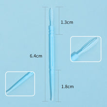 Load image into Gallery viewer, 200pcs/set Soft Plastic Double-head Brushed Toothpick Oral Care 6.2 Cm Interdental Brush Toothbrush for Dentures 0ral irrigator
