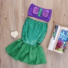 Load image into Gallery viewer, Cute costumes for baby girls princess ariel dress The little Mermaid Ariel princess Cosplay costume mermaid dress
