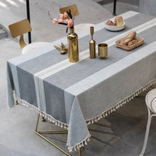Load image into Gallery viewer, Simple Cotton and Linen round Tablecloth Imitation Cotton and Linen Rectangular Table Cloth
