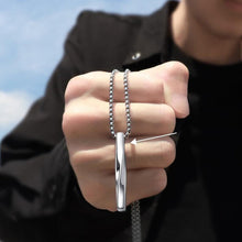 Load image into Gallery viewer, New Black Rectangle Pendant Necklace Men Trendy Simple Stainless Steel Chain Men Necklace Jewelry Gift
