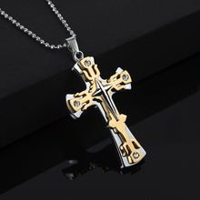 Load image into Gallery viewer, New Black Rectangle Pendant Necklace Men Trendy Simple Stainless Steel Chain Men Necklace Jewelry Gift
