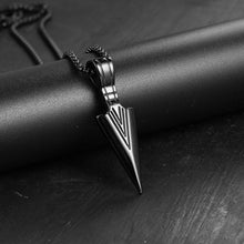 Load image into Gallery viewer, New Black Rectangle Pendant Necklace Men Trendy Simple Stainless Steel Chain Men Necklace Jewelry Gift
