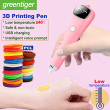 Load image into Gallery viewer, New 3D Pen PCL Filament Low Temperature Anti-Scald 3D Printing Pen DIY Drawing Toys For Girls Boys Gift
