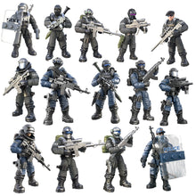 Load image into Gallery viewer, Military Army World War WW2 SWAT Soldiers Police Figures Building Blocks Bricks Learning Toys For Children Gift

