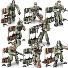 Load image into Gallery viewer, Military Army World War WW2 SWAT Soldiers Police Figures Building Blocks Bricks Learning Toys For Children Gift
