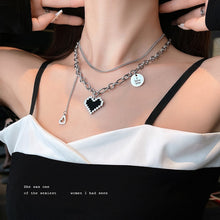 Load image into Gallery viewer, Senior Fashion Women Pendant Necklaces Fine Double Link Chain Metal Heart Party Necklace Jewelry Gift
