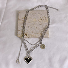Load image into Gallery viewer, Senior Fashion Women Pendant Necklaces Fine Double Link Chain Metal Heart Party Necklace Jewelry Gift
