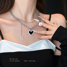 Load image into Gallery viewer, Senior Fashion Women Pendant Necklaces Fine Double Link Chain Metal Heart Party Necklace Jewelry Gift
