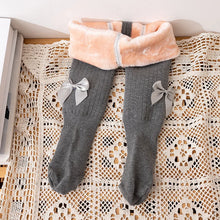 Load image into Gallery viewer, Winter Baby Leggings Girls Fleece Thick Warm Bow Tights for Kids Casual All-match 2 3 4 5 Years Fashion Children Pantyhose
