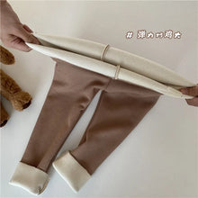 Load image into Gallery viewer, Winter New Children Fleece Leggings Girls Warm Stretch Pants Plus Velvet Thick Infant Cute Bear Leggings Kids Clothes
