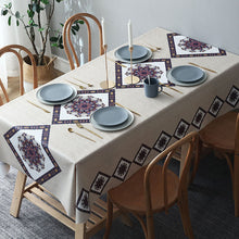 Load image into Gallery viewer, PVC Waterproof and Oil-Proof Tablecloth Elegant Style Suitable for Rectangular Dining Table
