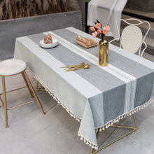 Load image into Gallery viewer, Simple Cotton and Linen round Tablecloth Imitation Cotton and Linen Rectangular Table Cloth
