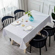 Load image into Gallery viewer, PVC Tablecloth Waterproof Heat Proof and Oil-Proof Plaid Fabric Rectangular Dining Table
