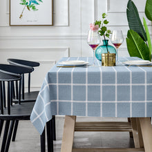 Load image into Gallery viewer, PVC Tablecloth Waterproof Heat Proof and Oil-Proof Plaid Fabric Rectangular Dining Table
