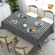 Load image into Gallery viewer, PVC Tablecloth Waterproof Heat Proof and Oil-Proof Plaid Fabric Rectangular Dining Table
