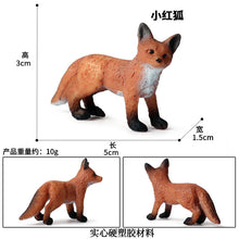 Load image into Gallery viewer, Fox model toy wild animal model set toy simulation solid fox plum deer children cake decorations
