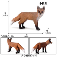 Load image into Gallery viewer, Fox model toy wild animal model set toy simulation solid fox plum deer children cake decorations
