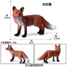 Load image into Gallery viewer, Fox model toy wild animal model set toy simulation solid fox plum deer children cake decorations
