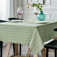 Load image into Gallery viewer, PVC Tablecloth Waterproof Heat Proof and Oil-Proof Plaid Fabric Rectangular Dining Table
