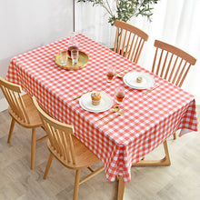 Load image into Gallery viewer, PVC Tablecloth Waterproof Heat Proof and Oil-Proof Plaid Fabric Rectangular Dining Table
