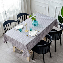 Load image into Gallery viewer, PVC Tablecloth Waterproof Heat Proof and Oil-Proof Plaid Fabric Rectangular Dining Table
