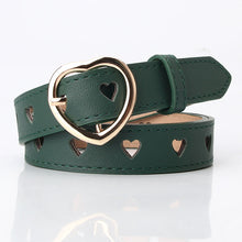 Load image into Gallery viewer, Women's Simple All-Match Hollowed Heart Shape Belt Women's Pu Pin Buckle Jeans Strap
