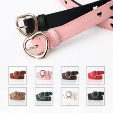 Load image into Gallery viewer, Women's Simple All-Match Hollowed Heart Shape Belt Women's Pu Pin Buckle Jeans Strap

