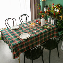 Load image into Gallery viewer, Christmas Holiday Tablecloth Red Plaid Rectangular Tablecloth
