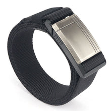 Load image into Gallery viewer, Casual Men's Belt Silver Metal Cover Nylon Overalls Belt
