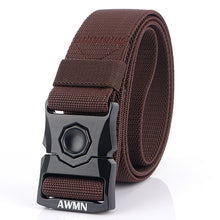 Load image into Gallery viewer, Men's Elastic Belt Military Fans Outdoor Sports Quick off Tactical Pant Belt
