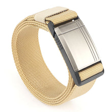 Load image into Gallery viewer, Casual Men's Belt Silver Metal Cover Nylon Overalls Belt
