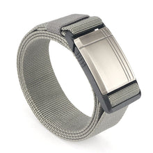 Load image into Gallery viewer, Casual Men's Belt Silver Metal Cover Nylon Overalls Belt
